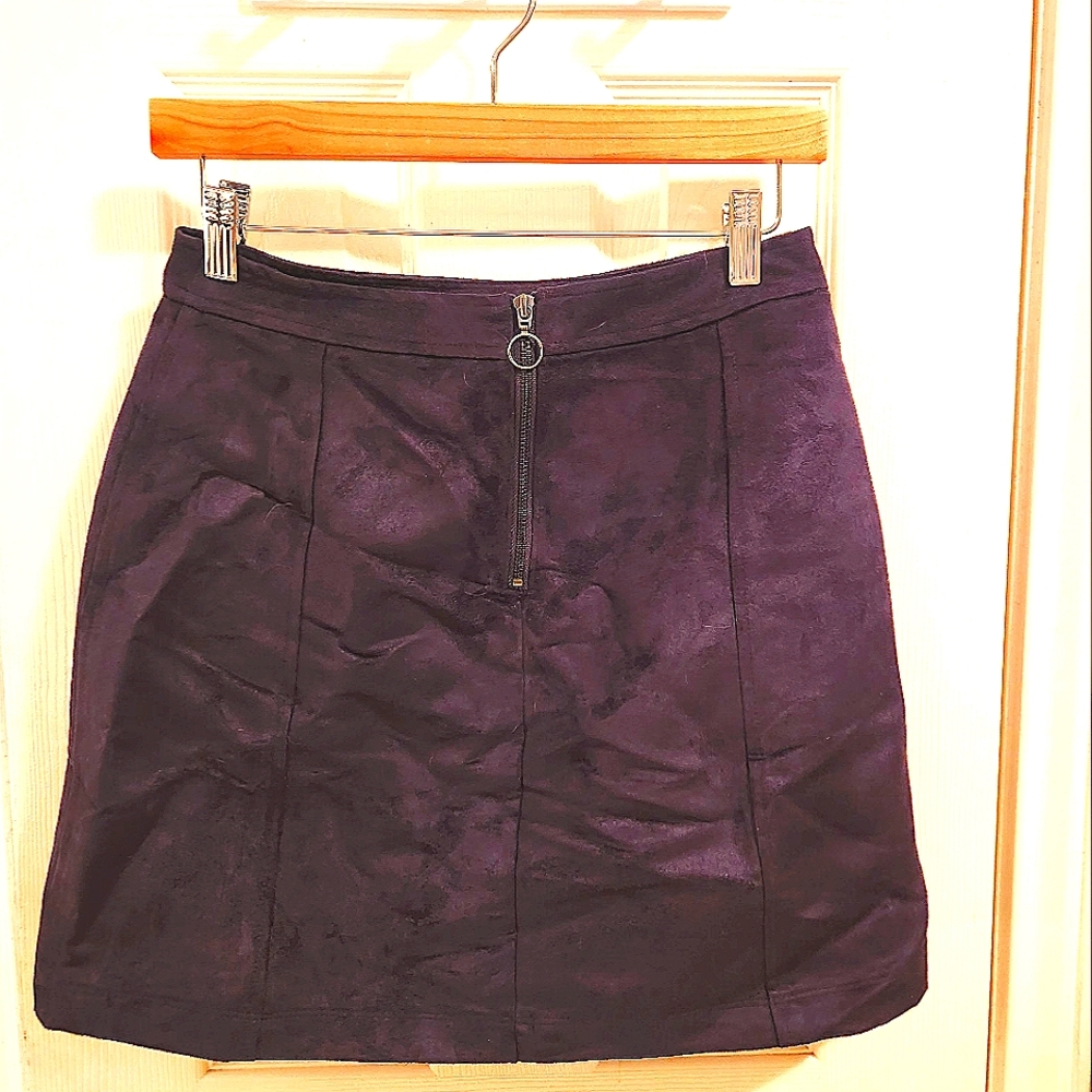 Microsuede Mini skirt (charcoal)